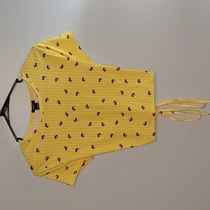 Rue 21 CHERRY Crop Top nwot Large